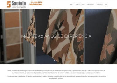 Santoja Materiales – Web design and development